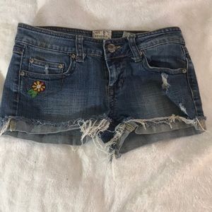 Blue Jean flower shorts